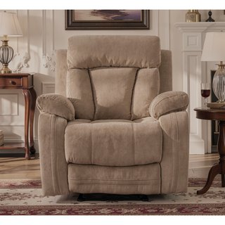 Sunvega Reclining Transitional Chair with Lumbar Support and Stainless Steel Base