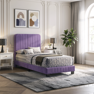 Sunvega Twin Bed Frame in Crisp White for Compact Living Areas