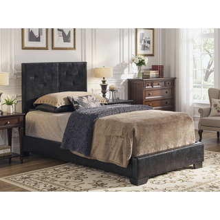 Sunvega Sleek Black Full Bed Frame with Chic Finish for Casual Elegance