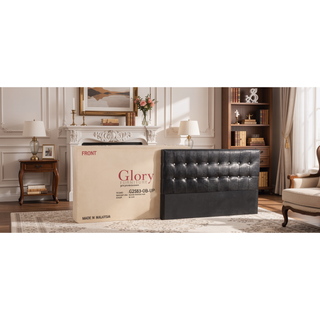 Sunvega Sleek Black Twin Bed with Transitional Style for Classic and Modern Rooms