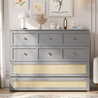 Sunvega Full Size Murphy Bed with Large Storage Drawers in Classic Gray