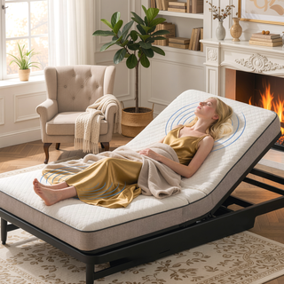 Sunvega Adjustable Bed Frame with Massage Head & Foot Incline Twin XL Size Wireless Remote