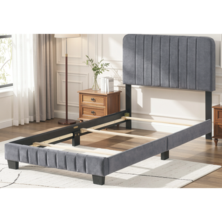 Sunvega Twin Bed Frame in Crisp White for Compact Living Areas