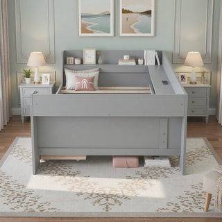 Sunvega Twin Size Daybed with Storage Shelves, Drawers, and Built-In Charging Station