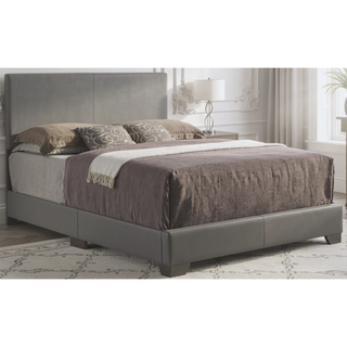 Sunvega Sleek Black Full Bed Frame with Chic Finish for Casual Elegance