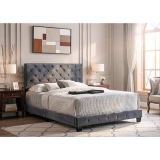 Sunvega Transitional Style Gray King Bed For Modern Living With Sturdy Materials