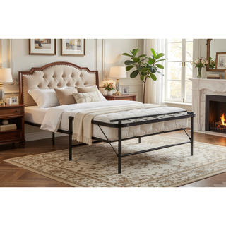 Sunvega Sturdy Metal Platform Bed Frame with Ample Under-Bed Storage