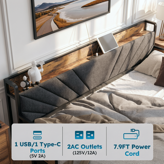 Sunvega Twin Daybed with Trundle Farmhouse Frame Sliding Barn Door Headboard Charging Station