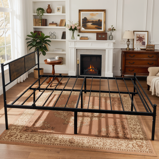 Sunvega Victorian Vintage Queen Bed Frame with Headboard and Footboard
