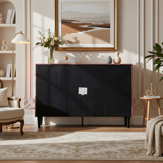 Sunvega Handmade Vertical Tufted Headboard Platform Bed Set in Light Beige Linen