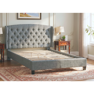 Sunvega Modern Contemporary Eastern King Size Wing Back Button Tufted Adjustable Headboard