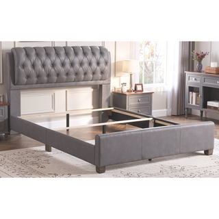 Sunvega Modern Light Grey King Bed for Your Stylish Bedroom Retreat