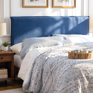 Sunvega King Upholstered Pillow Headboard with Classic Geometric Tufting and Linen Fabric