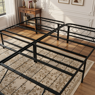 Sunvega Heavy-Duty Steel Platform Foundation with Tool-Free Assembly for Queen Bed
