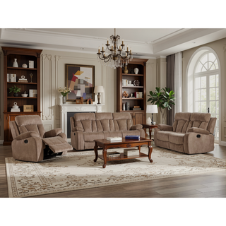 Sunvega Reclining Transitional Chair with Lumbar Support and Stainless Steel Base