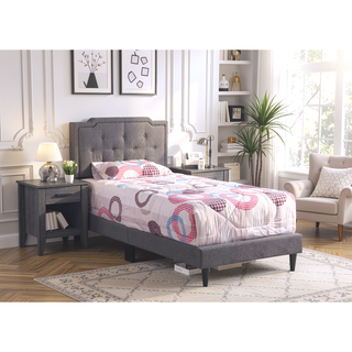 Sunvega Twin Bed Frame in Crisp White for Compact Living Areas