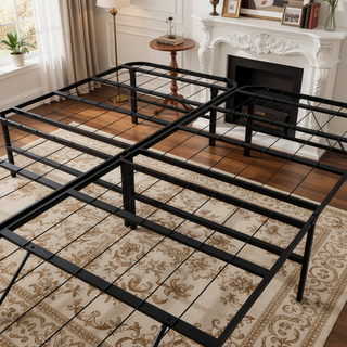 Sunvega Heavy-Duty Steel Platform Foundation with Tool-Free Assembly for Queen Bed