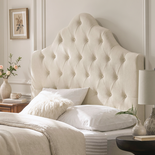 Sunvega Upholstered Queen Headboard with Adjustable Height and Durable Metal Legs