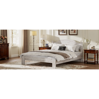 Sunvega Full Size Metal Platform Bed Frame with Headboard and Under Bed Storage