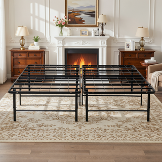 Sunvega Sturdy Metal Mattress Foundation Bed Frame with Ample Under-Bed Storage