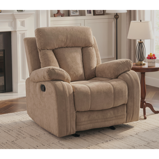 Sunvega Reclining Transitional Chair with Lumbar Support and Stainless Steel Base