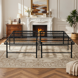 Sunvega Sturdy Metal Platform Bed Frame with Ample Under-Bed Storage