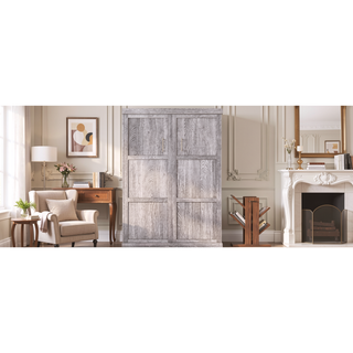 Sunvega Full Size Murphy Bed Folding into Cabinet with Solid Metal Frame
