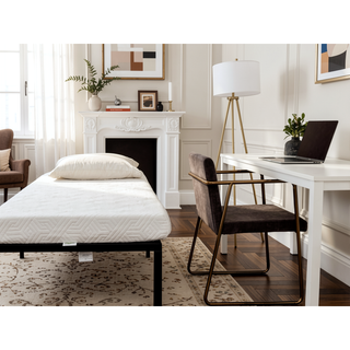 Sunvega Modern Twin Steel Heavy-Duty Platform Foundation with Under-Bed Storage