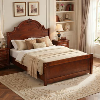 Sunvega Twin Size Gray Wood Platform Bed Frame with Trundle for Maximized Space