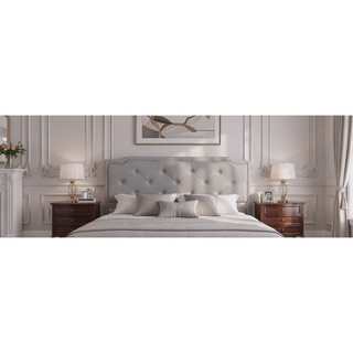 Sunvega Stylish Casual Gray Queen Bed Frame with Durable Support