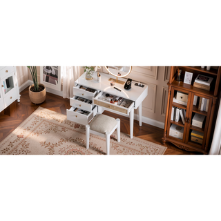 Sunvega Queen Size Wooden Platform Bed with Natural Rattan Headboard and Wooden Slat Support