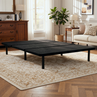 Sunvega Twin Size Upholstered Platform Bed Frame with Ample Underbed Storage