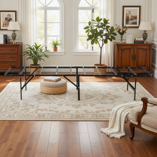 Sunvega Sturdy Metal Platform Bed Frame with Ample Under-Bed Storage