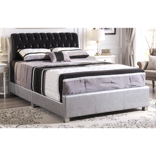 Sunvega Modern Silver King Size Bed Frame for Elegant Bedrooms