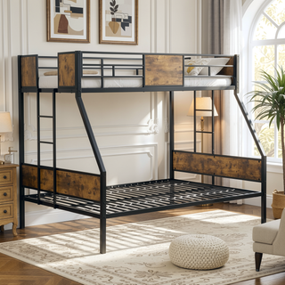 Sunvega Modern Metal Bunk Bed Frame with Strong Steel Structure for Bedroom