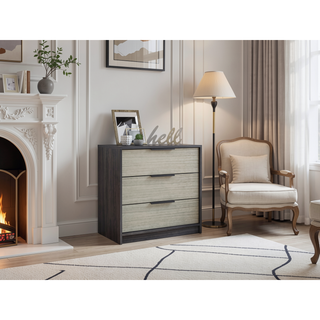 Sunvega Kaia 3 Drawer Dresser with Open Display Top and Large Storage