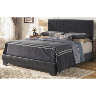 Sunvega Sleek Black Full Bed Frame with Chic Finish for Casual Elegance