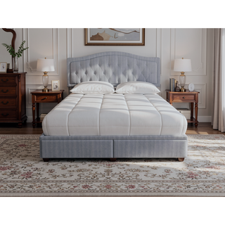 Sunvega Queen Upholstered Storage Bed in a Box with Drawers