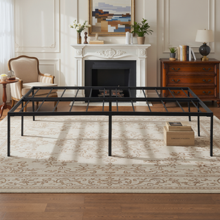 Sunvega Heavy Duty Twin Size Metal Bed Frame with Reinforced Steel Slats