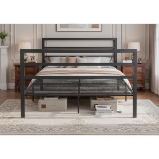 Sunvega Full Metal Bed with Sturdy Steel Structure for Modern Bedroom