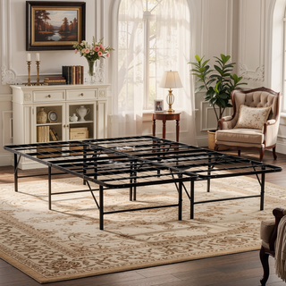 Sunvega Sturdy Metal Mattress Foundation Bed Frame with Ample Under-Bed Storage