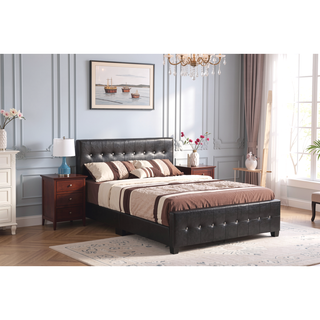 Sunvega Elegant Transitional Queen Bed in White with Chic Finish and Sturdy Build