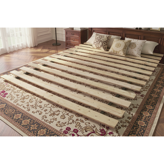 Sunvega King Bed Slats Kit in Unfinished Natural Wood Finish Sanded Smooth