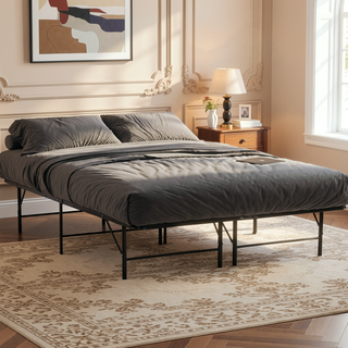 Sunvega Sturdy Metal Platform Bed Frame with Ample Under-Bed Storage