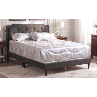 Sunvega Stylish Casual Gray Queen Bed Frame with Durable Support