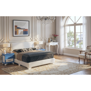Sunvega Sleek Black Full Bed Frame with Chic Finish for Casual Elegance