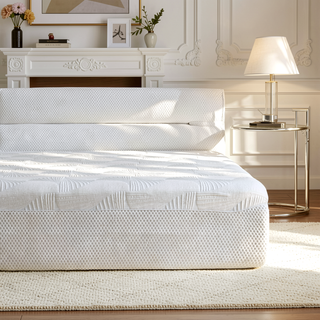 Sunvega All-in-One Full Mattress and Bed Frame with Cooling Fabric for Living Room
