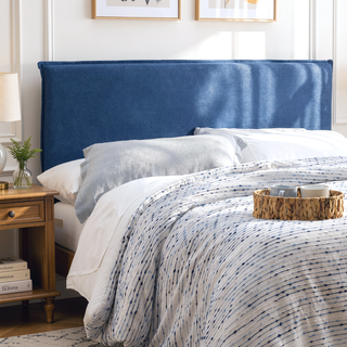Sunvega King Upholstered Pillow Headboard with Classic Geometric Tufting and Linen Fabric