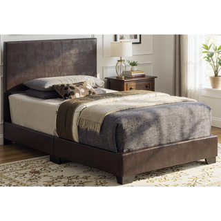 Sunvega Sleek Black Full Bed Frame with Chic Finish for Casual Elegance