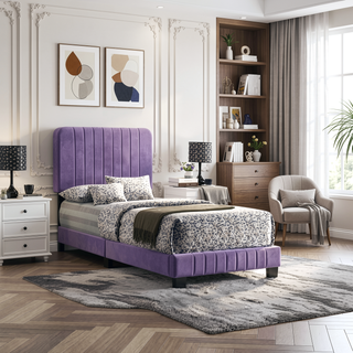 Sunvega Twin Bed Frame in Crisp White for Compact Living Areas